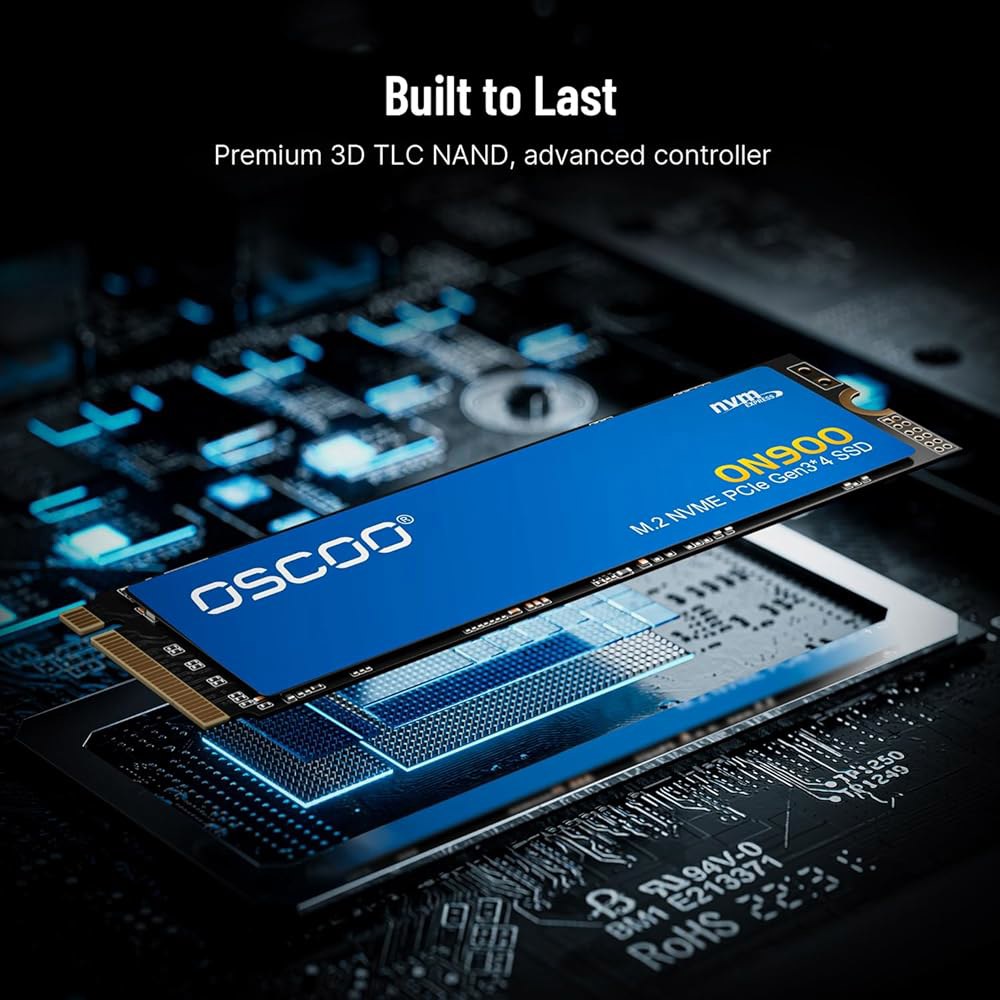 OSCOO 1TB NVMe PCIe 3.0 x 4 SSD, 최대 3,500MB/s 읽기 및 3,000MB/s 쓰기, 3D TLC NAND, M.2 2280 게임, 노트북, PC, - 상세 이미지 3