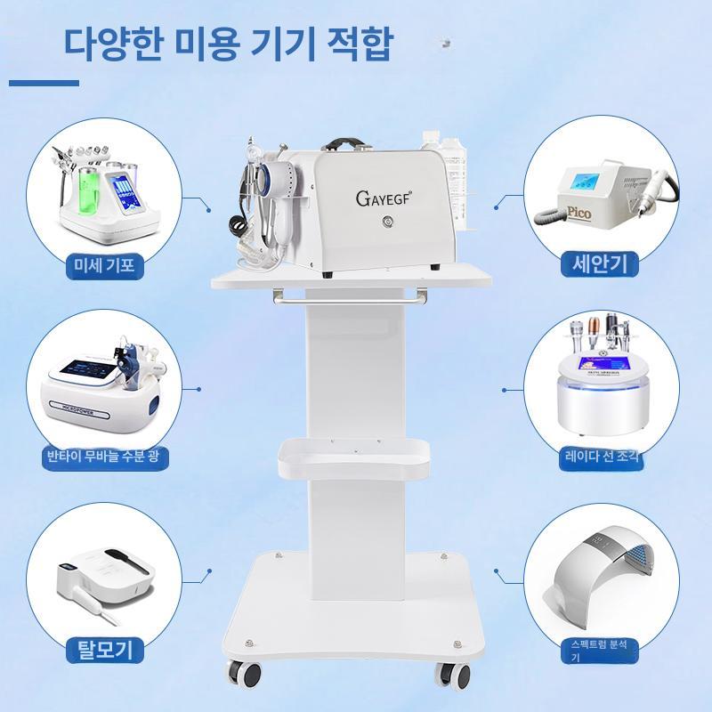 이동식 트롤리 피부과 왜건 뷰티샵 미용실 마사지샵 스탠드 투명 서빙카트 랙 캐비닛 - 상세 이미지 2