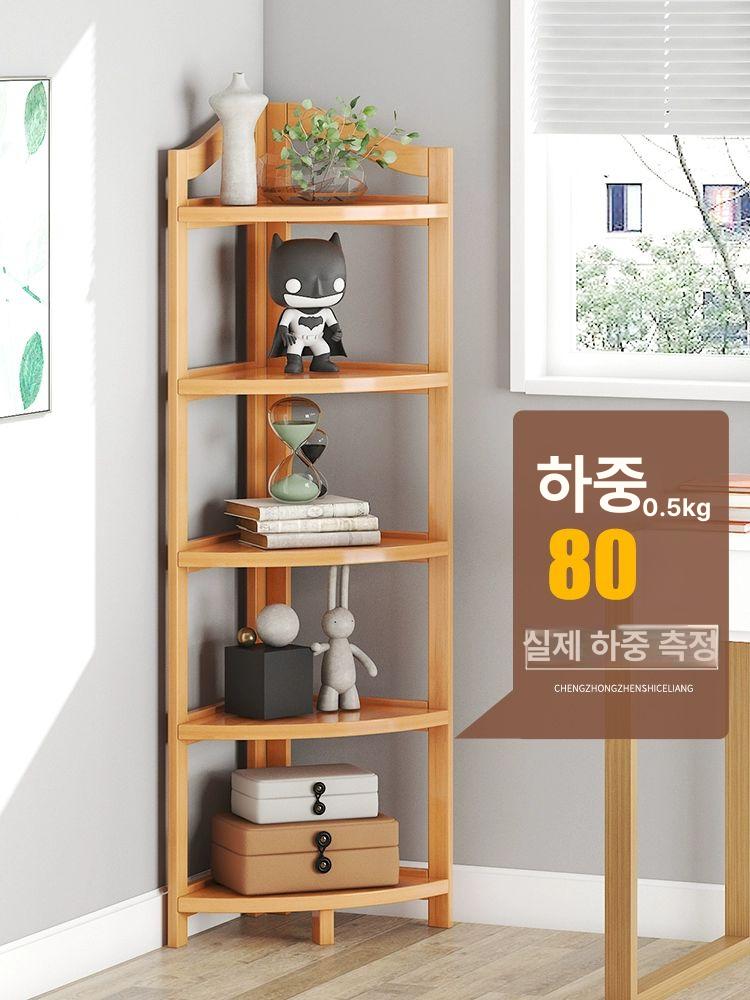 틈새 코너장 모서리 수납 선반 주방 침실 거실 원목 화이트 북셀프 협탁 - 상세 이미지 2