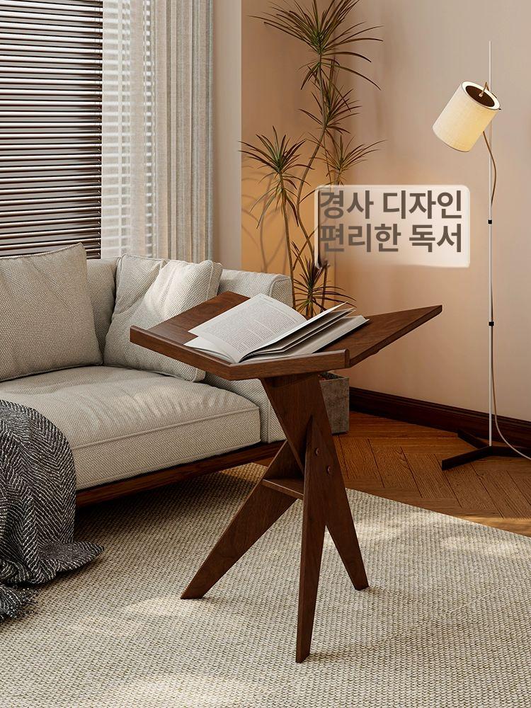 북받침 독서대 대형 스탠드 공부 책거치대 고시 서점 필기용 탁자 인테리어 호두색 - 상세 이미지 2