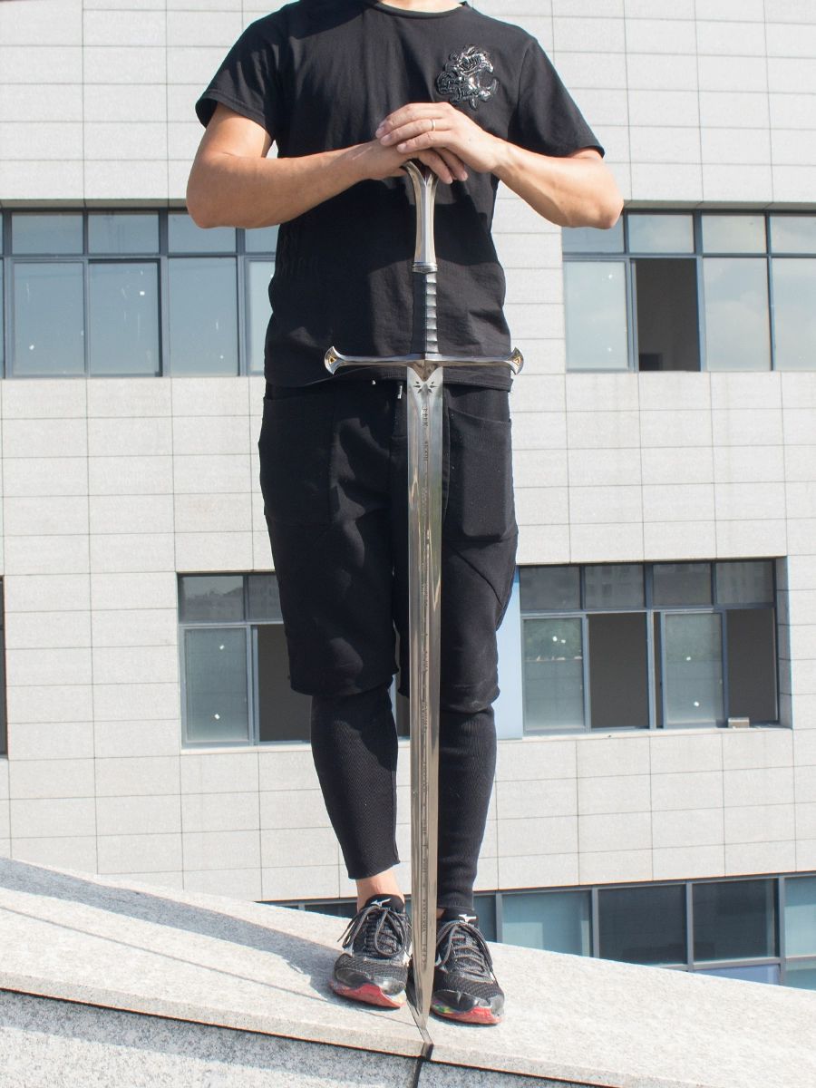 기사검 롱소드 중세 스틸 엑스칼리버 장검 성검 방패 연극 소품 코스프레 - 상세 이미지 3