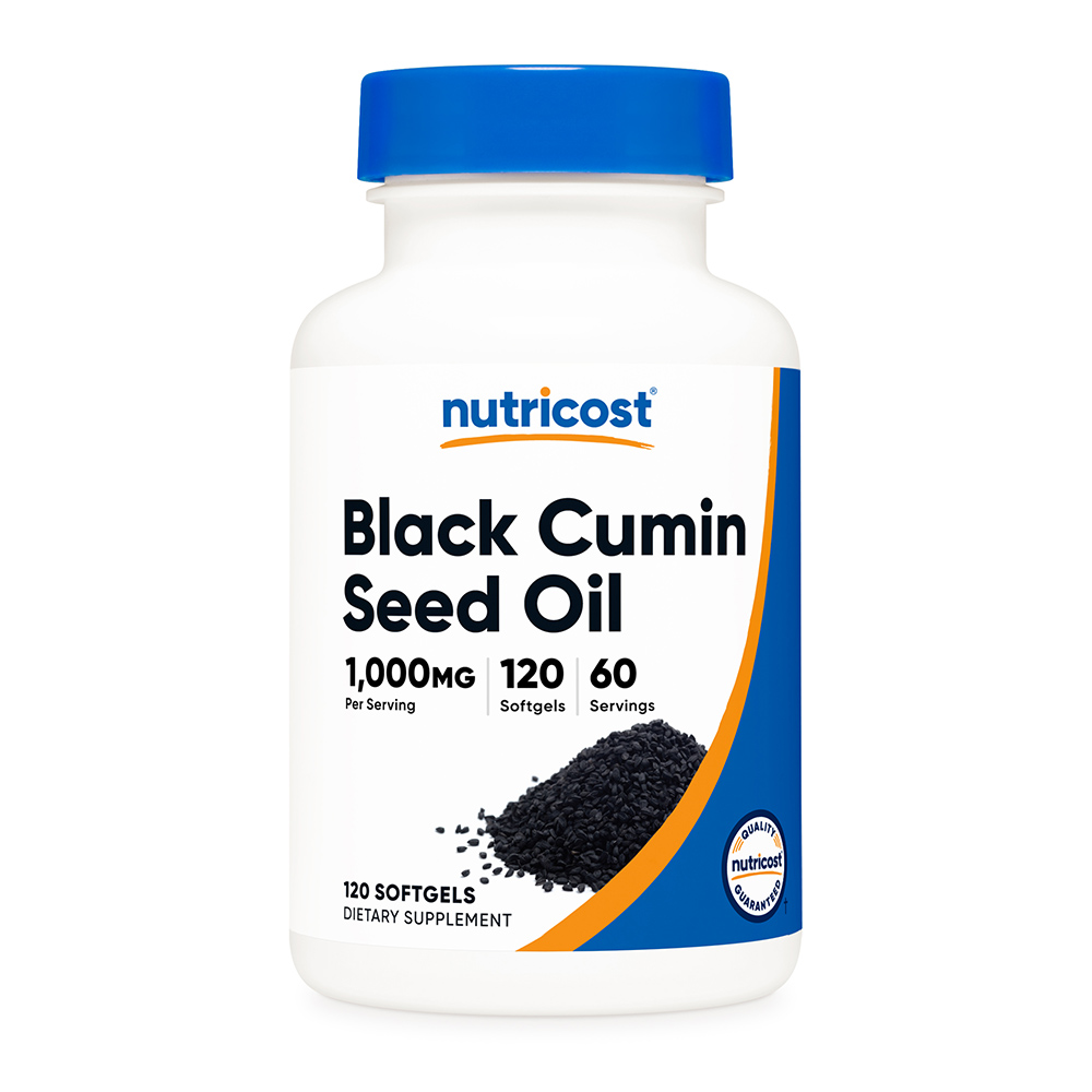 뉴트리코스트 블랙 커민 씨드 오일 1000mg 소프트젤 120정 1병 60회분 - 상품 이미지