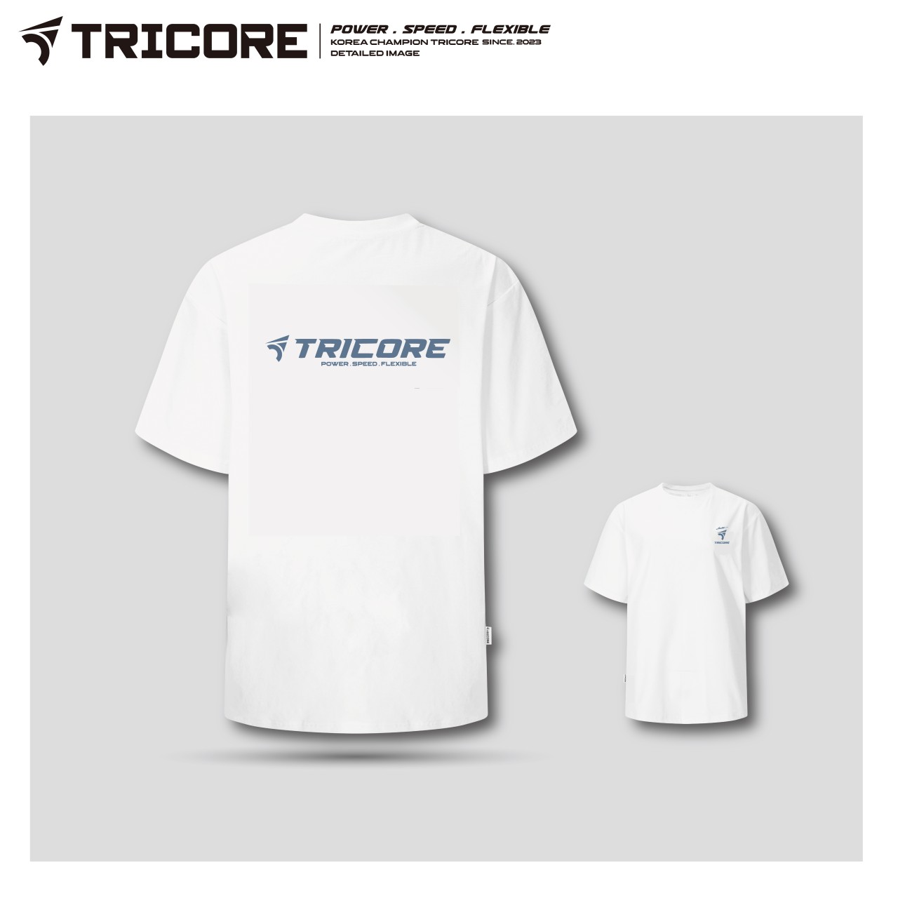 트리코어 오버핏 반팔 티셔츠 코튼라이크 배드민턴 피클볼 상의 의류 TORT-1/2608 - 상품 이미지
