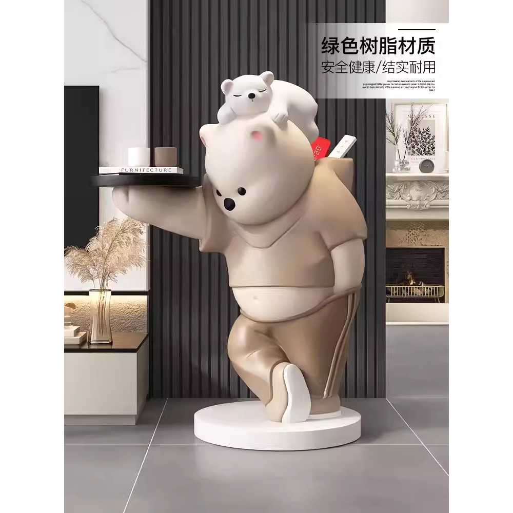 북극곰 트레이 집들이선물 거실 인테리어 장식품 피규어 - 상세 이미지 2