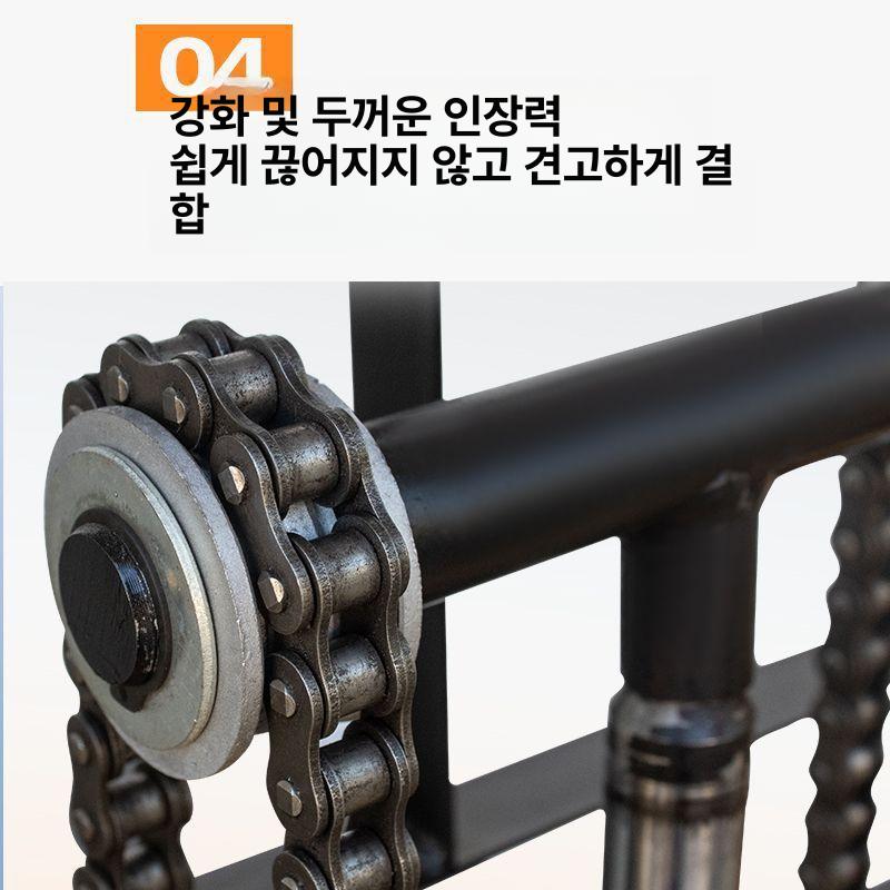 접이식 핸드카 수동 리프트 운반기계 트롤리 폴딩 스태커 물류 대차 - 상세 이미지 5