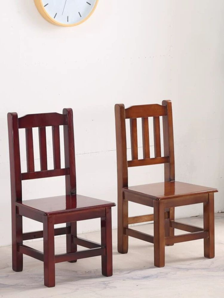 레트로 의자 국민학교 촬영소품 빈티지 목재 체어 공부방 추억 등받이 장식용 - 상세 이미지 3
