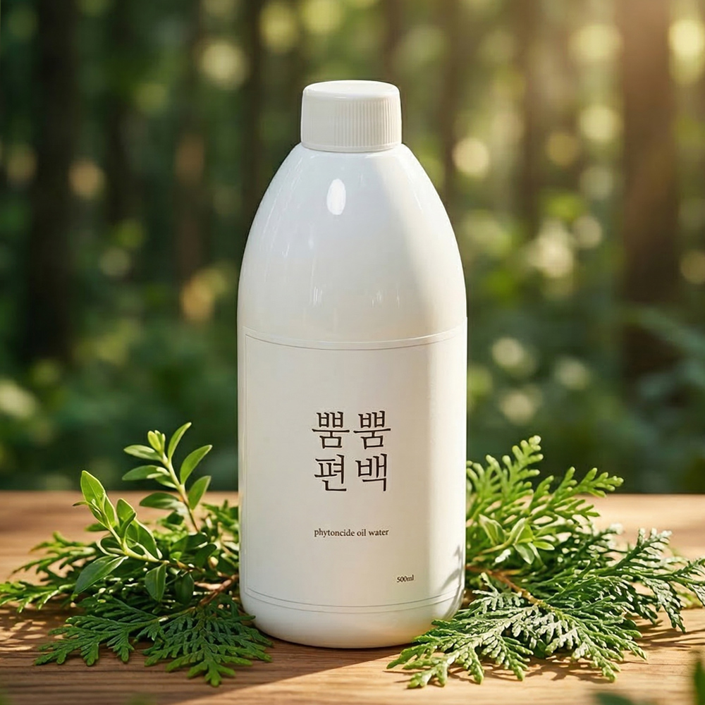 뿜뿜편백 3%편백오일함유 편백수 피톤치드 스프레이 500mL(리필) 옷장탈취제 진드기 곰팡이냄새 제거 향균 섬유탈취제