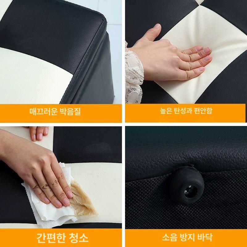 수납형 스툴의자 벤치 거실 정리함 레자 다용도 빈티지 인테리어 보관함 좌석 - 상세 이미지 4