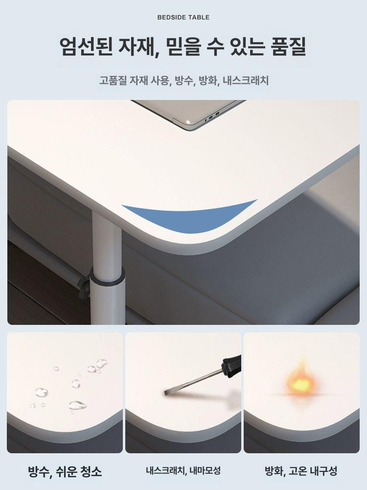 높낮이조절 테이블 쇼파용 침대용 사이드 책상 노트북 거치 단판슬롯 스탠드 - 상세 이미지 3