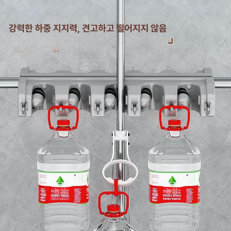 이동식 거치대 대걸레 밀대 걸이 청소용품 스테인레스 업소용 스탠드 - 상세 이미지 2