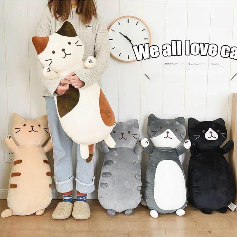 고양이 바디 모찌 숙면 안고자는 쿠션 필로우 롱 인형 선물 애착 동물 - 상세 이미지 2