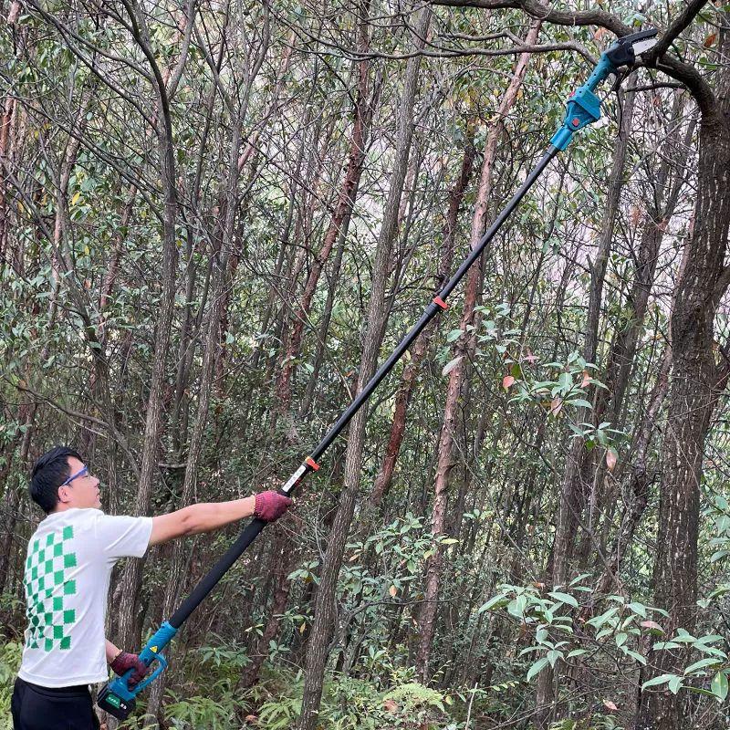 전동 전기가위 장대톱 무선 가지치기 원예 과수원 정원 전정기 나무절단 - 상세 이미지 5