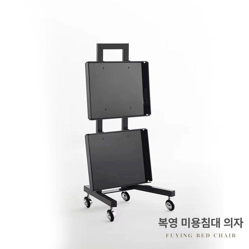 뷰티 트롤리 미용실 웨건 접이식 스테인리스 카트 다층 선반 네일샵 병원 피부샵 - 상세 이미지 4