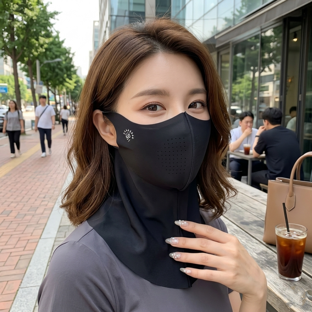 쿨 냉감 마스크 스포츠 아이스실크 넥페이스가드 - 상품 이미지