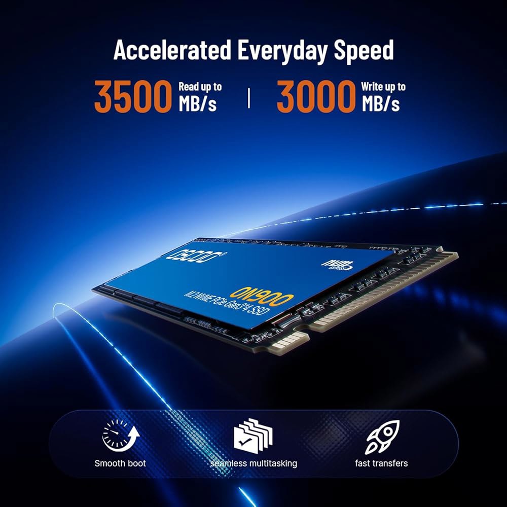 OSCOO 1TB NVMe PCIe 3.0 x 4 SSD, 최대 3,500MB/s 읽기 및 3,000MB/s 쓰기, 3D TLC NAND, M.2 2280 게임, 노트북, PC, - 상세 이미지 2