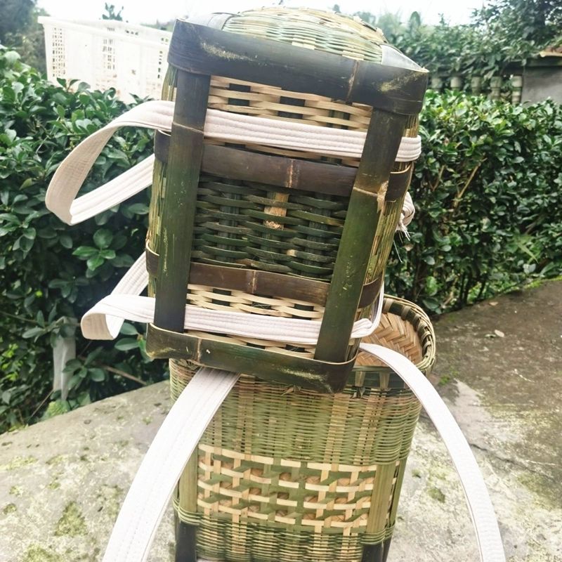 짚 망태기 그물 가방 채집망 대나무 소쿠리 장식품 바구니 수납함 전통 공예품 - 상세 이미지 5