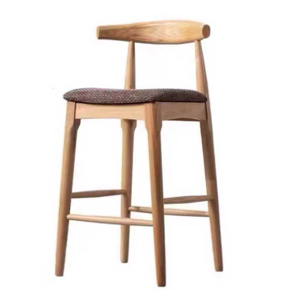 아일랜드 홈바 의자 원목 레스토랑 호텔 하이 스툴 체어 50cm - 상품 이미지