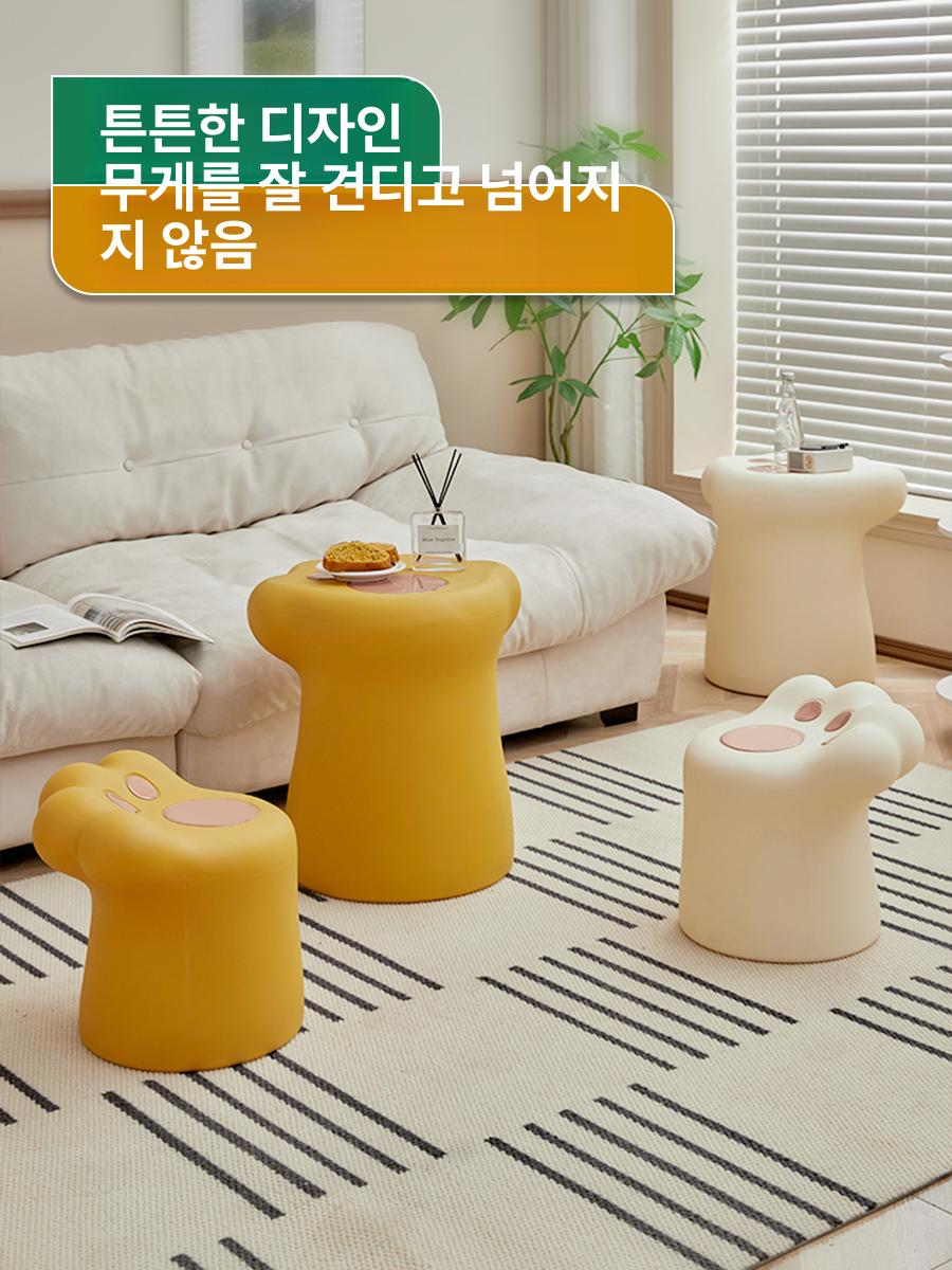 발바닥 스툴 고양이 작은 테이블 화분 오브제 데코 소형 홈데코 리빙룸 - 상세 이미지 5