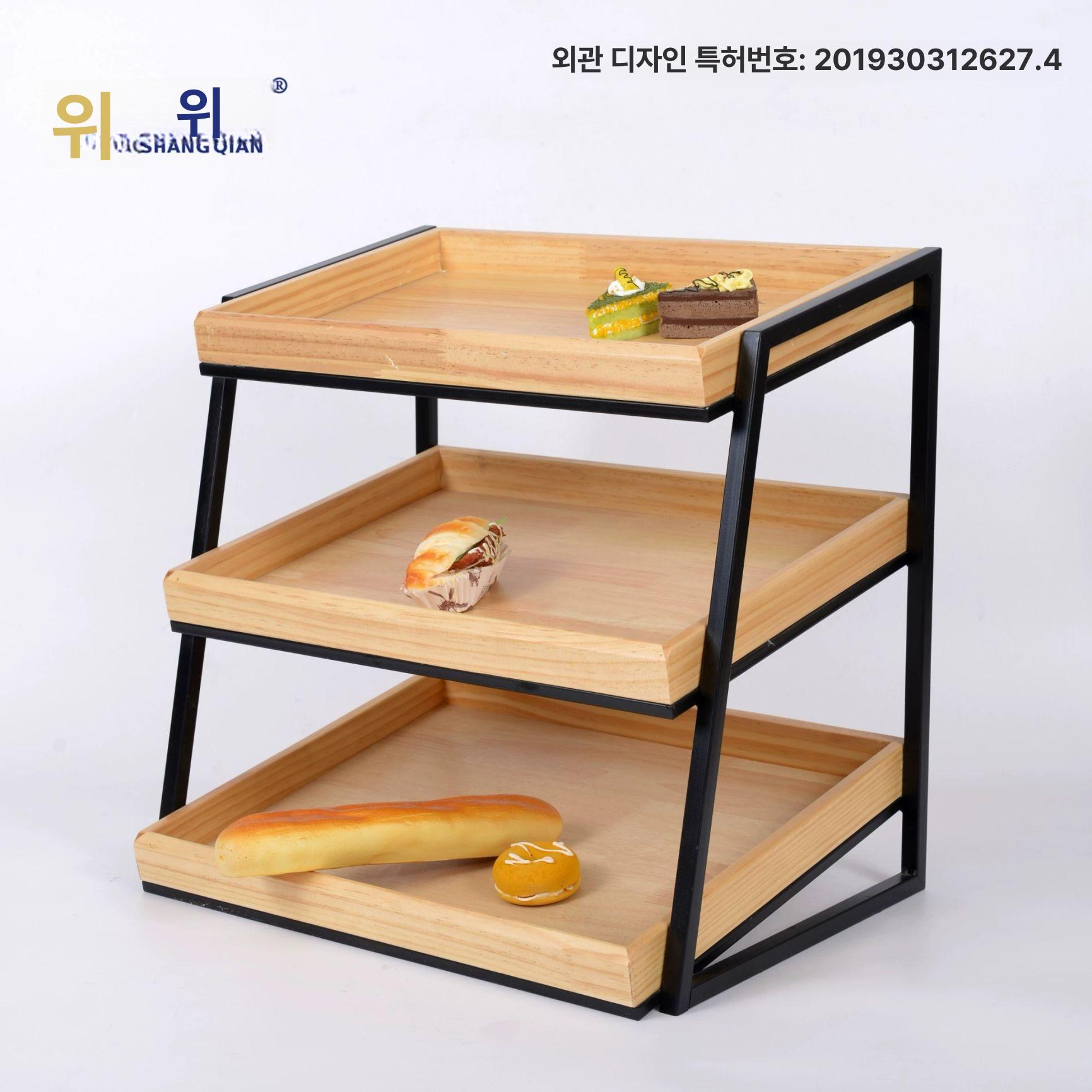 원목 진열대 카페 우드 선반랙 트레이 진열장 수납장 인테리어 디스플레이 - 상세 이미지 2