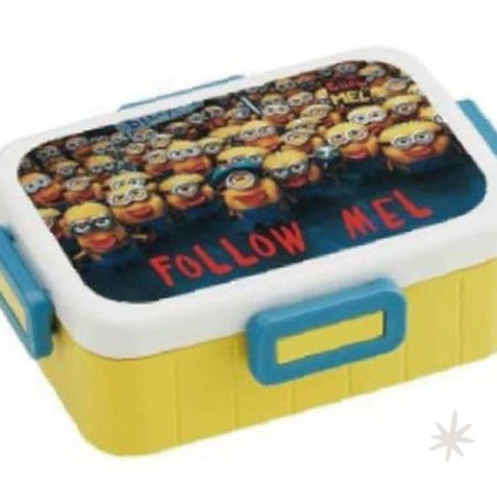 애니메이션 캐릭터 노란색 파란색 투톤 밀폐 용기 유치원생 소풍 간식 보관 식기