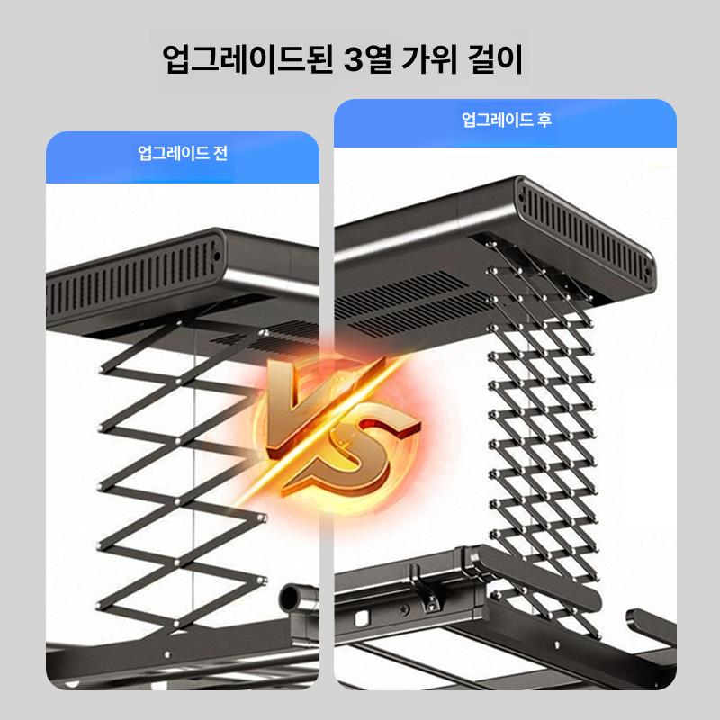 빨래 건조대 자동 베란다 조명 리모컨 빨래걸이 천장형 전동식 - 상세 이미지 3