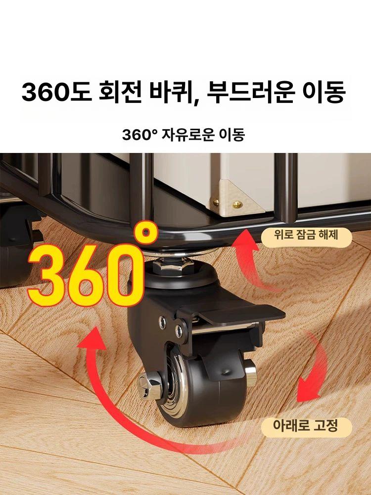 북유럽 바구니 스테인리스 세탁 이동식 직각 대용량 런드리 햄퍼 빨래수거함 - 상세 이미지 4