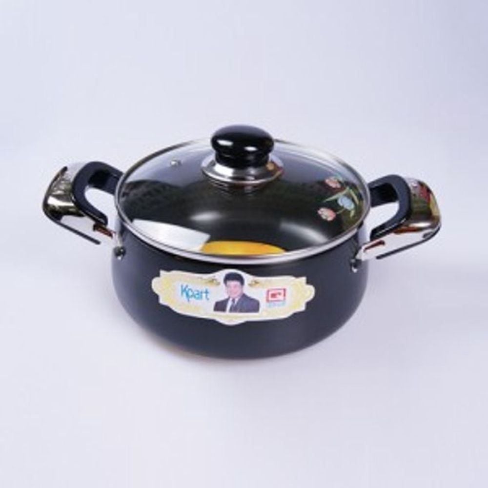 코아트 유리 뚜껑 양수 냄비 국 찌개 라면 16cm - 상품 이미지