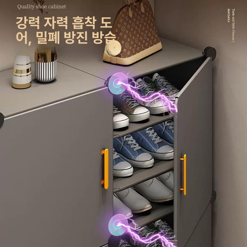 조립식 신발장 실외 플라스틱 워터프루프 1열 더블 사무실 현관 수납랙 - 상세 이미지 2