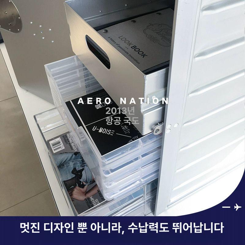 기내식 카트 항공기 서랍 알루미늄 트롤리 주방선반 캐비닛 수납장 이동형 - 상세 이미지 5