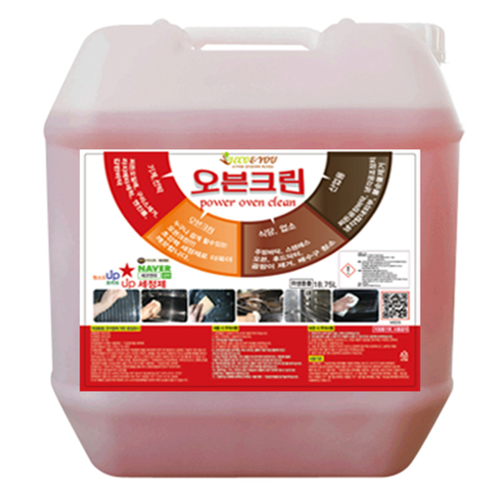 오븐 크린 18. 75L 업소용 대용량 말통 세제 석쇠 크리너 제거제 불판세척 찌든때 - 상품 이미지