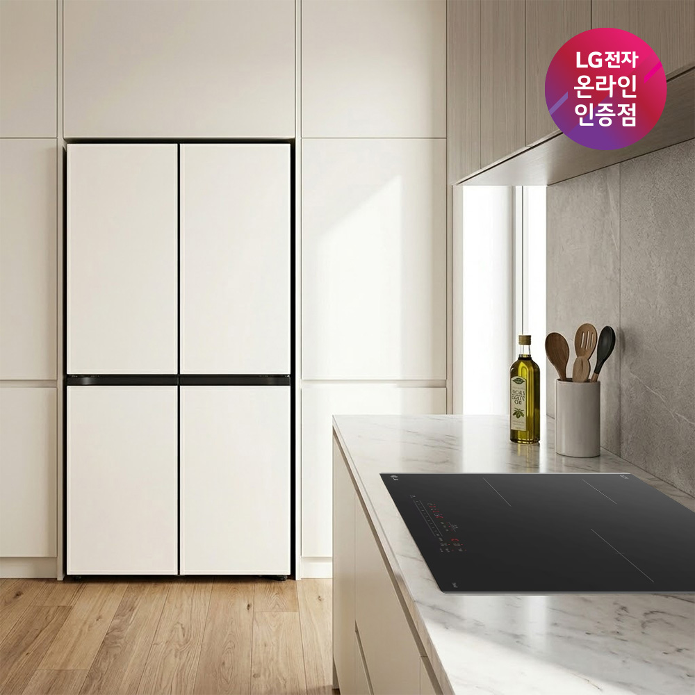 LG 디오스 오브제컬렉션 매직스페이스 냉장고 + LG 디오스 인덕션 (T876MEE111 + BEI3ASB2OE) - 상품 이미지