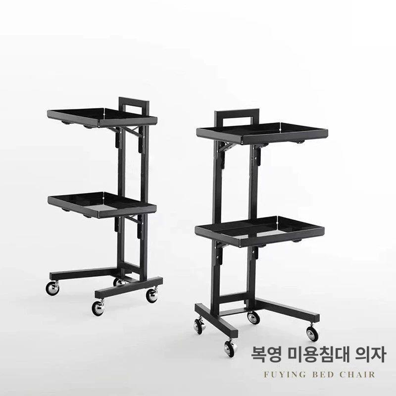 뷰티 트롤리 미용실 웨건 접이식 스테인리스 카트 다층 선반 네일샵 병원 피부샵 - 상세 이미지 3