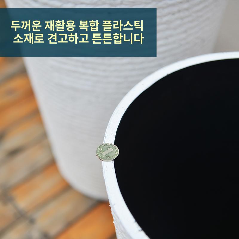 정원 화분 대형 원형 플라스틱 수련 초대형 빈티지 베란다 인테리어 화이트 플랜트 - 상세 이미지 4