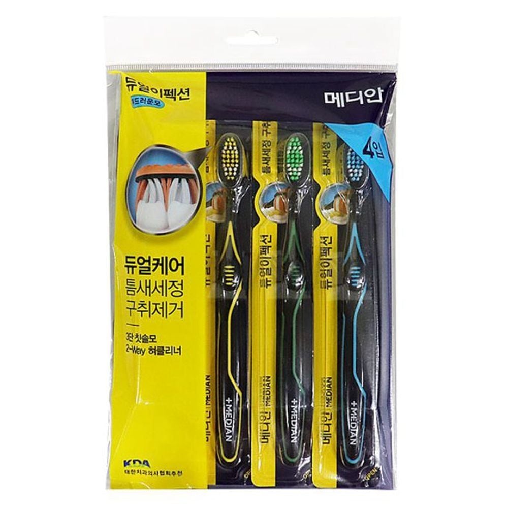 구강 구취 제거 부드러운모 양치 칫솔 세트 4P - 상품 이미지