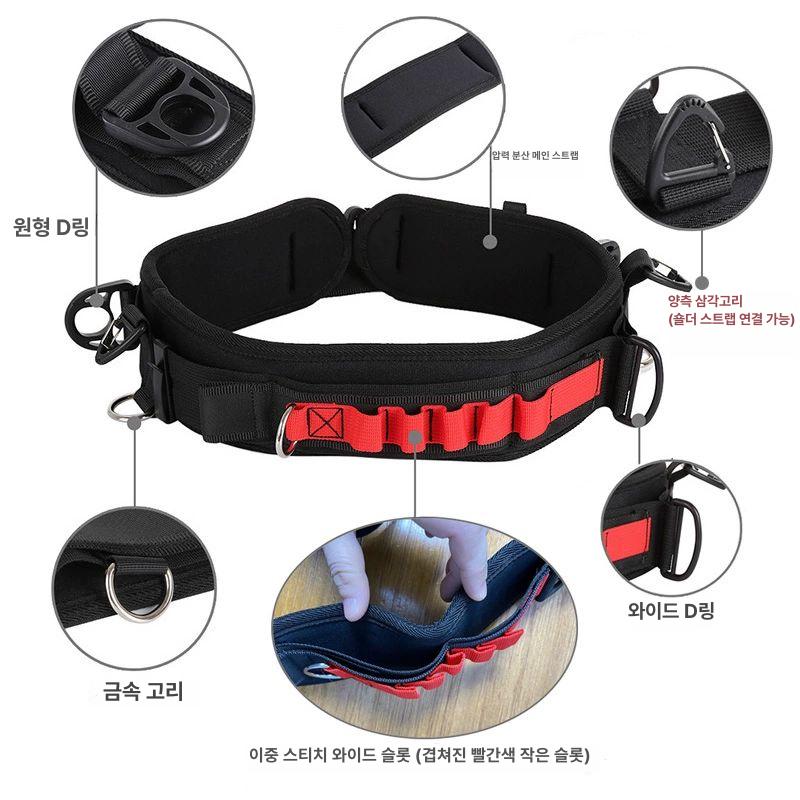 촬영 허리백 벨트 수납 크로스백 삼각대 가방 카메라 보관 조깅 여행 스트랩 힙색 허리가방 - 상세 이미지 3