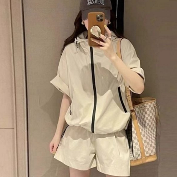 루즈핏 여성 트레이닝 반팔 여성 상하 캐주얼 여름 - 상품 이미지