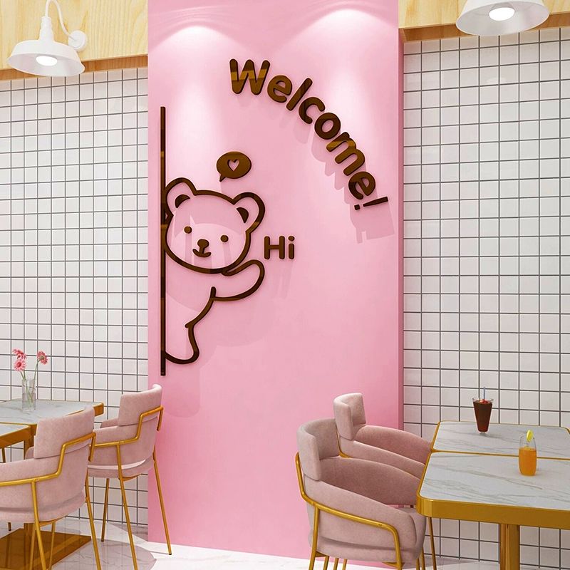 카페 포인트 장식 글씨 유리 벽데티커 벽스티커 올 그랜드 감성 시트지 - 상세 이미지 3