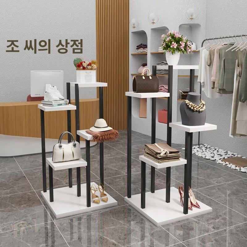 매장 진열대 신발 디스플레이 구두 슈즈 전시 랙 화이트 스탠드 매대 - 상세 이미지 3