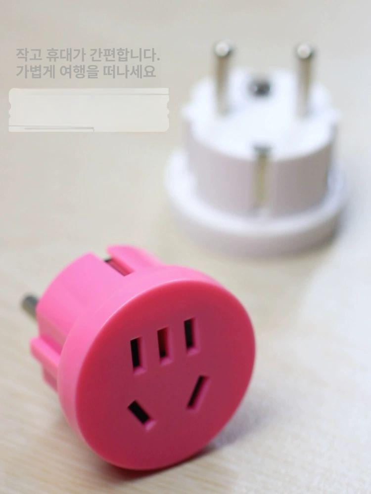 중국 변환 어댑터 플러그 독일 돼지코 여행용 220V 화이트 - 상세 이미지 5
