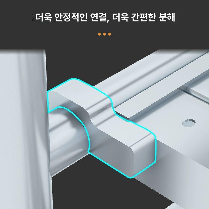 알루미늄 비계발판 이동식 작업대 공사장 스캐폴딩 접이식 바퀴 난간 - 상세 이미지 3
