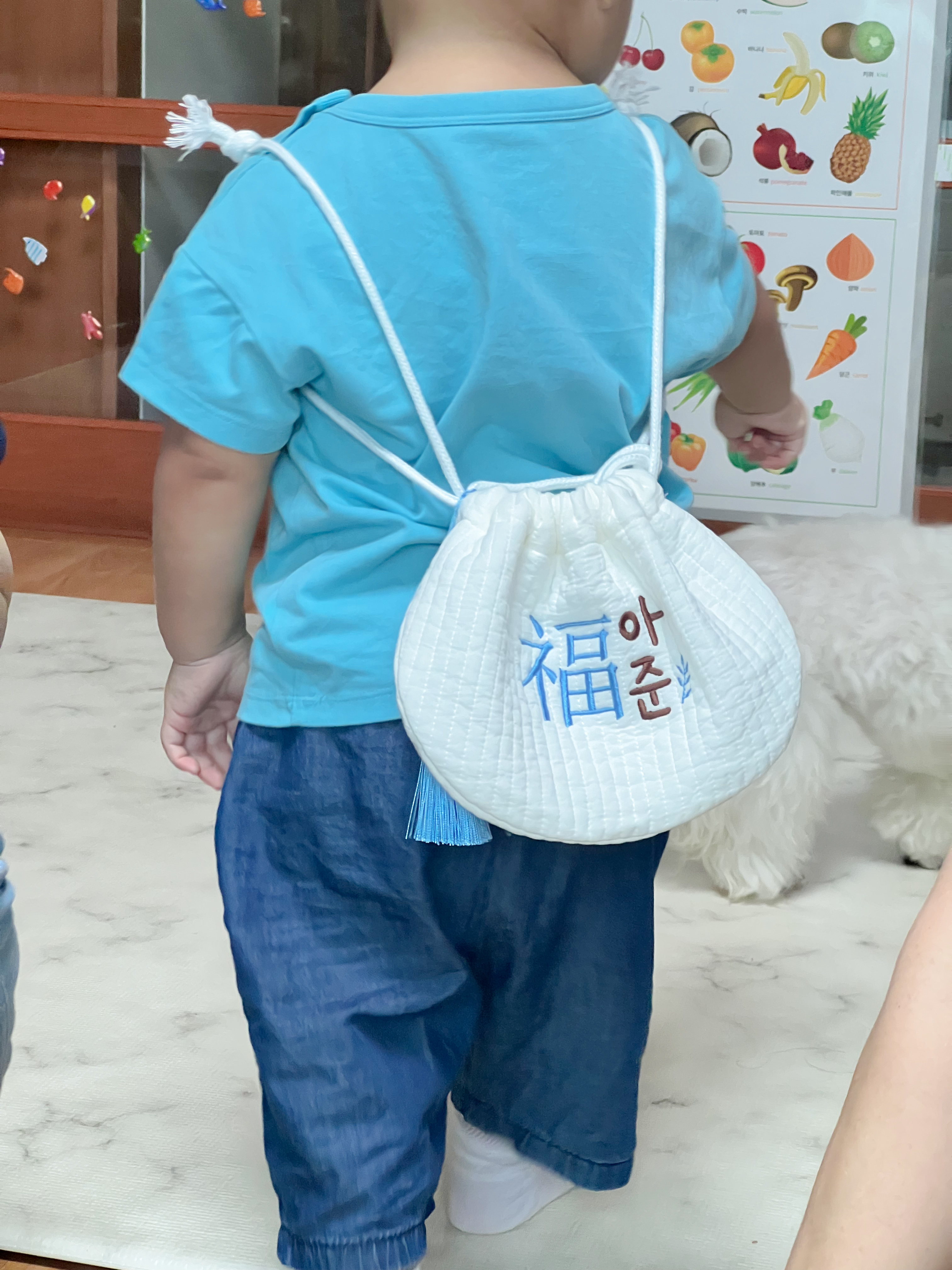 (태슬제공) 아기 자수 복주머니 추석 설날 용돈주머니 명절 선물 이미지 8