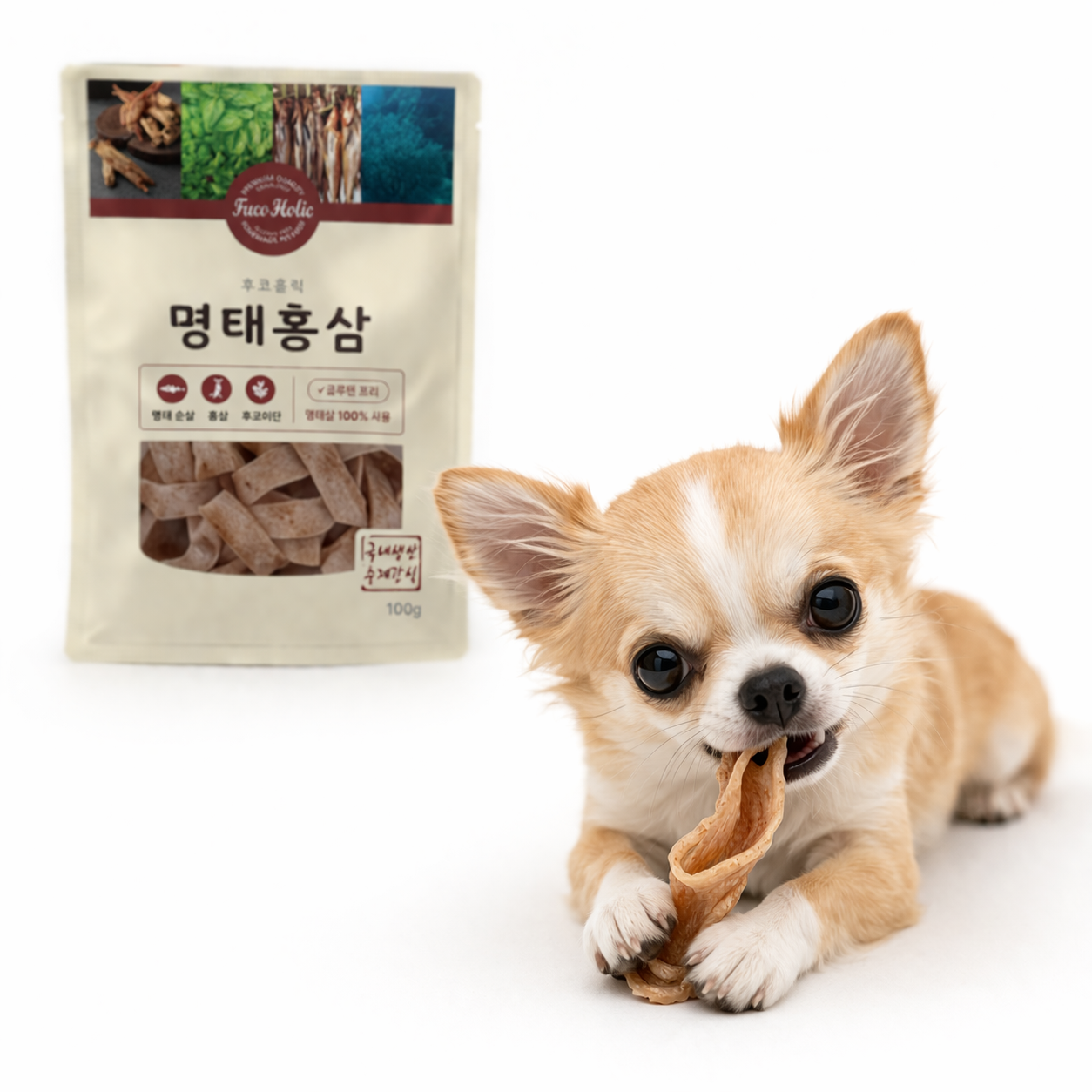 강아지췌장염간식 강아지 건강식 영양식 명태베리 100g 이미지 7