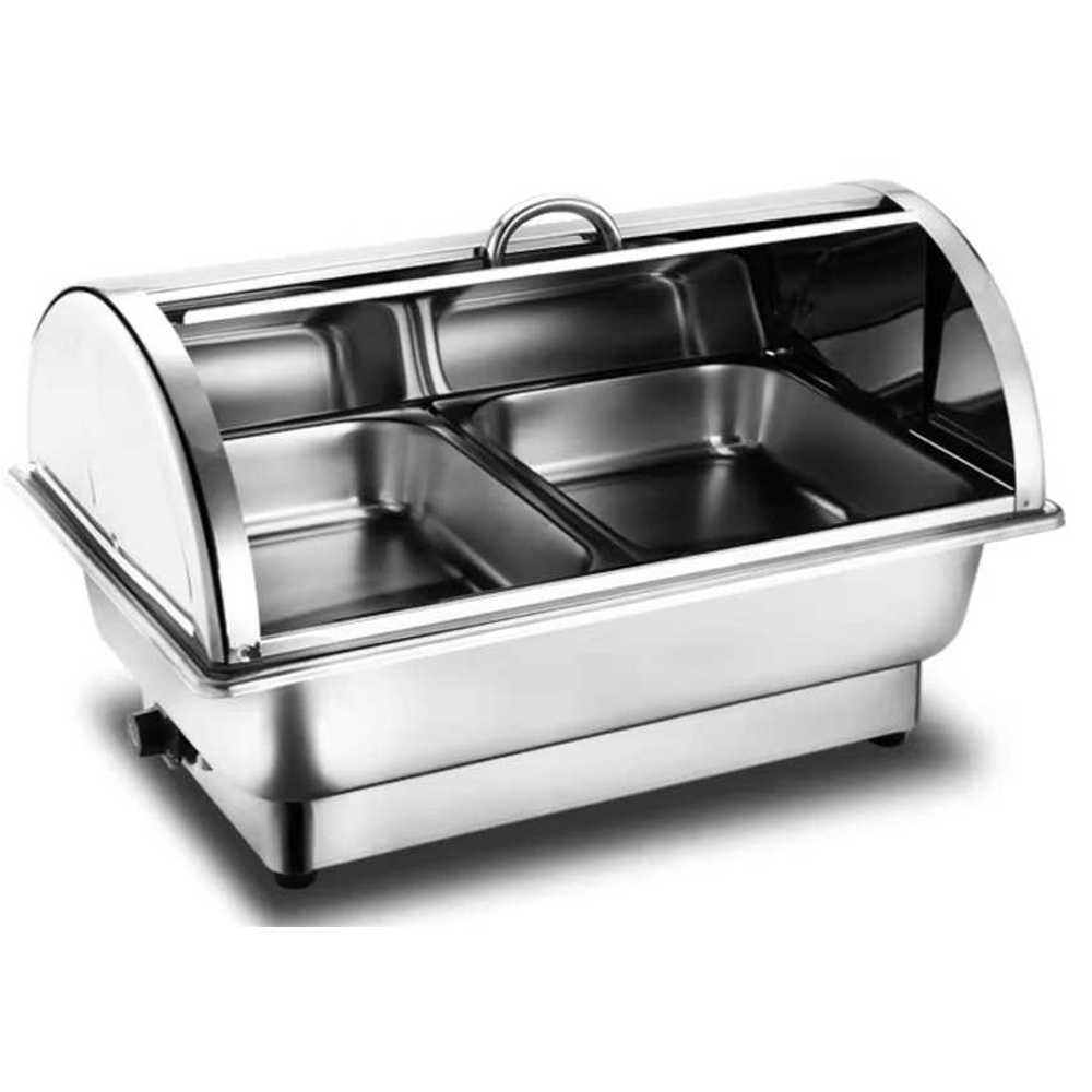 뷔페 식품 중탕기 워머 레스토랑 떡볶이 푸드 온열 냄비 2칸 - 상품 이미지