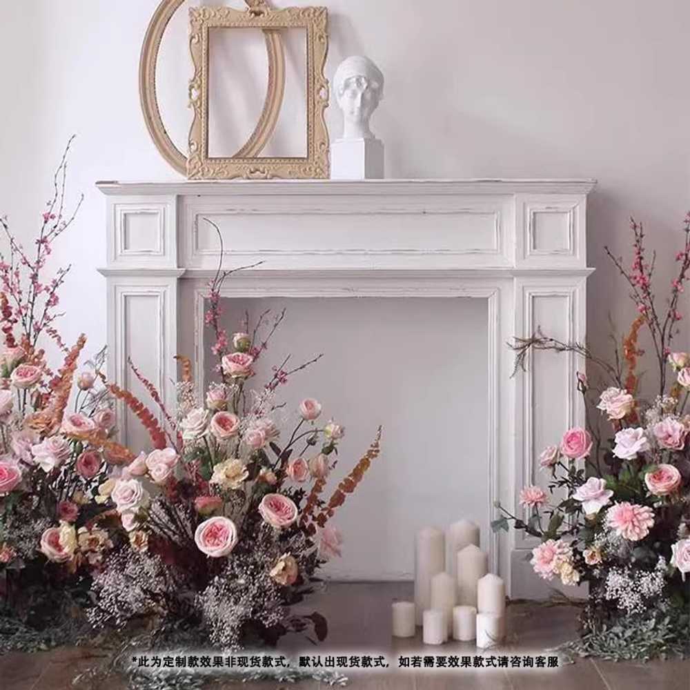 콘솔 장식장 벽난로 엔틱 인테리어 복도 현관 진열장 90x20x110 - 상세 이미지 5