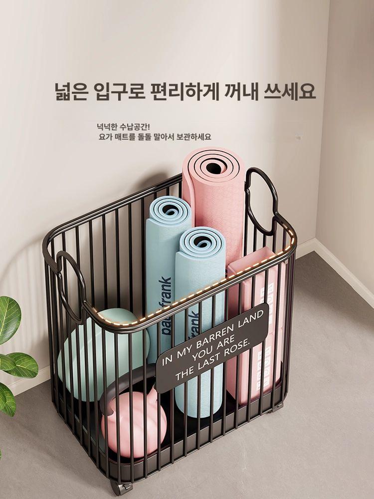 정리함 요가매트 바구니 수납함 운동용품 장비 틈새수납 폼롤러 홈트 보관 - 상세 이미지 4