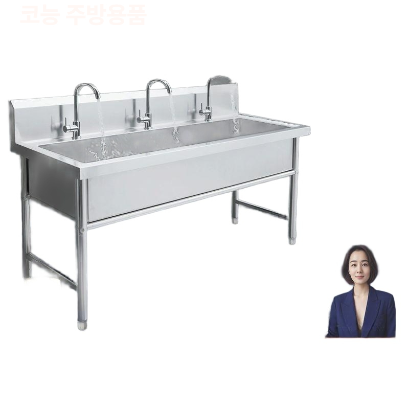 대형 싱크대 학교 펜션 공장 개수대 캠핑장 가정용 스테인리스 간이 야외 업소용 - 상품 이미지