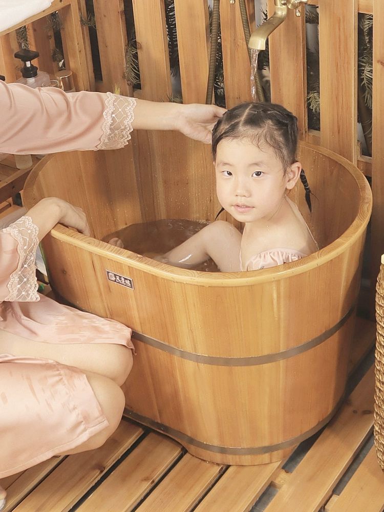 1인용 욕조 반신욕 편백나무 히노끼탕 원목 목욕탕 소형 간이 사우나 성인 휴대용 - 상세 이미지 3