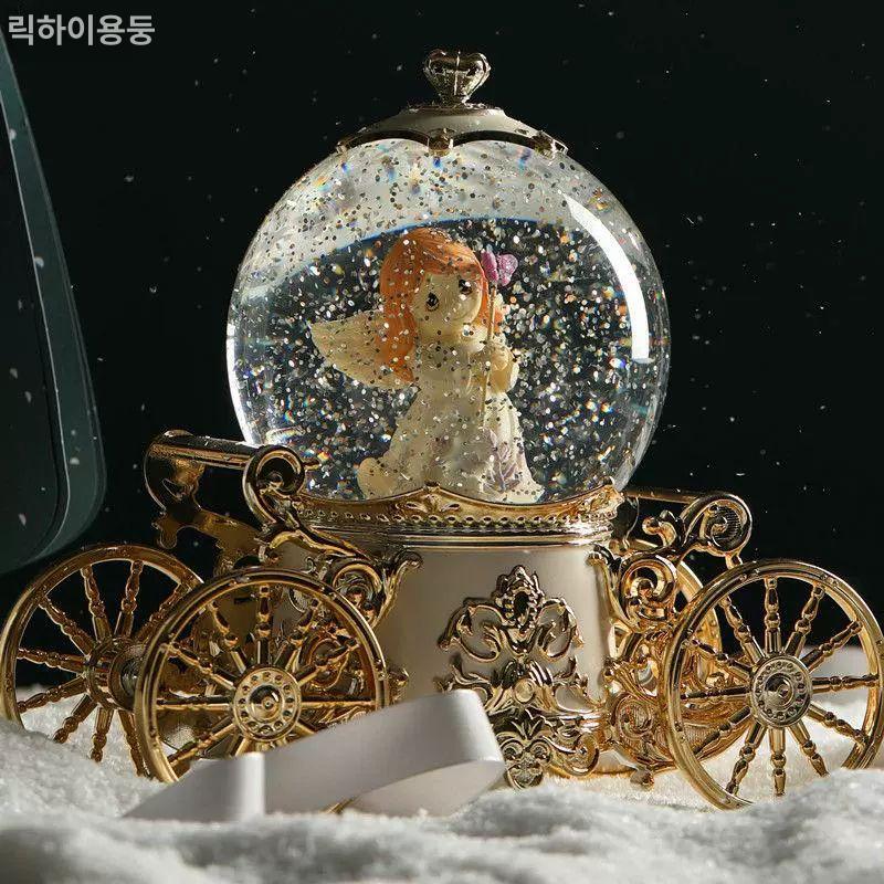 호박 스노우볼 워터볼 펌킨 글로브 유리구슬 눈내리는 감성 소품 선물용 - 상세 이미지 4