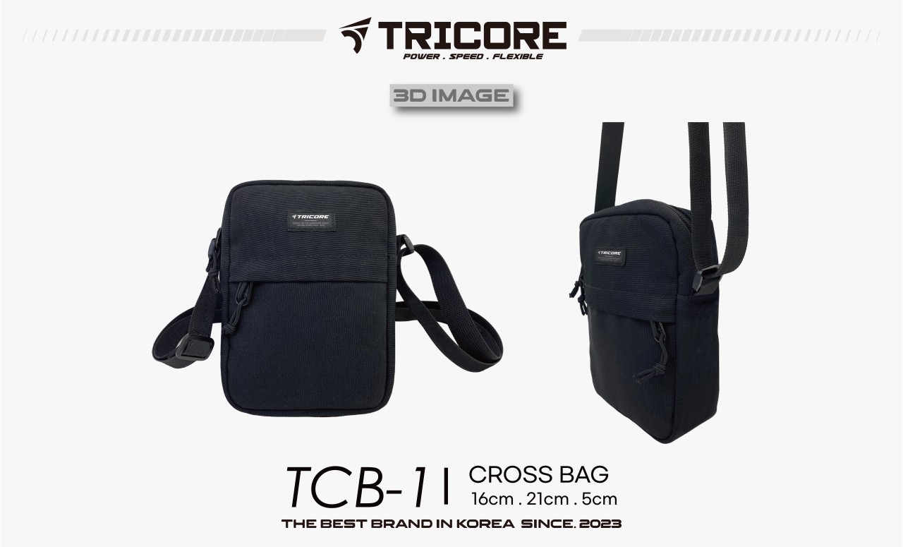 트리코어 배드민턴 미니 크로스백 가방 숄더백 크로스백 파우치 블랙 TCB-1 - 상세 이미지 2