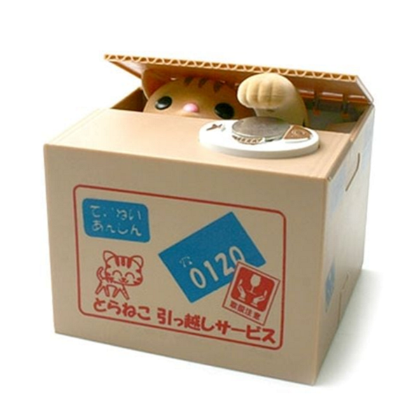 귀여운 고양이 저금통 자동 동전 저금통 인테리어 아이 - 상품 이미지